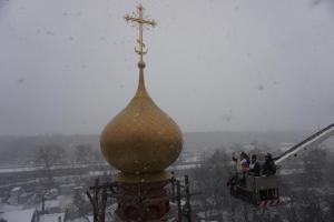 Водружение купола и шатра храма 22.12.2017